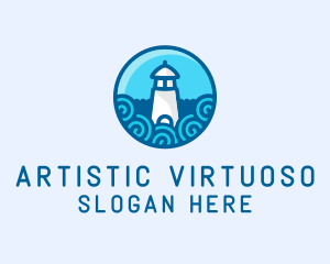 Coastal Marine Lighthouse logo design