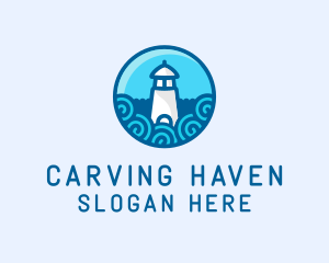 Coastal Marine Lighthouse logo design