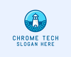 Coastal Marine Lighthouse logo design