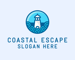 Coastal Marine Lighthouse logo design