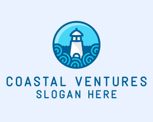 Coastal Marine Lighthouse logo design