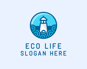 Coastal Marine Lighthouse logo design