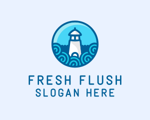 Coastal Marine Lighthouse logo design