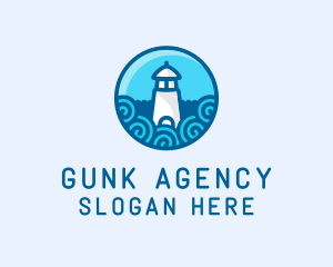 Coastal Marine Lighthouse logo design