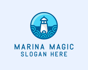 Coastal Marine Lighthouse logo design