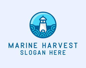 Coastal Marine Lighthouse logo design