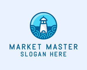 Coastal Marine Lighthouse logo design