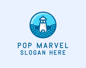 Coastal Marine Lighthouse logo design