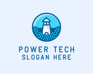 Coastal Marine Lighthouse logo