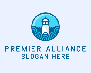 Coastal Marine Lighthouse logo design