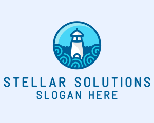 Coastal Marine Lighthouse logo design