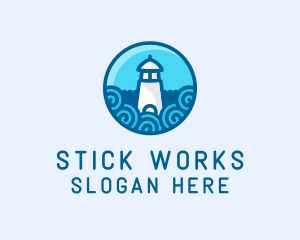 Coastal Marine Lighthouse logo design