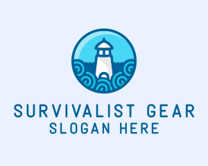 Coastal Marine Lighthouse logo design