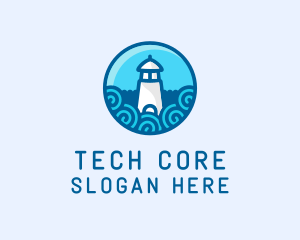 Coastal Marine Lighthouse logo design