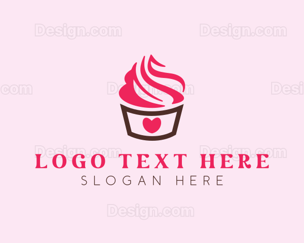 Sweet Heart Cupcake Logo