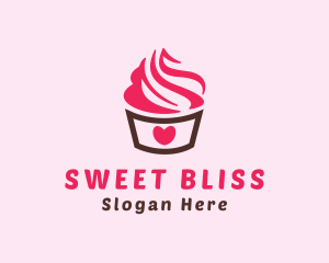Sweet Heart Cupcake logo design