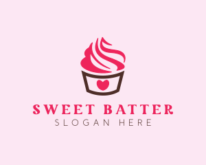 Sweet Heart Cupcake logo design