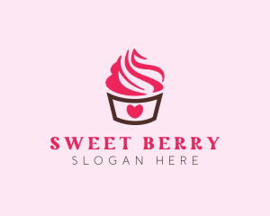 Sweet Heart Cupcake logo design