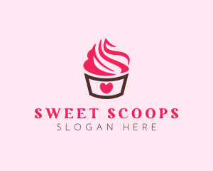 Sweet Heart Cupcake logo design