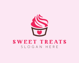 Sweet Heart Cupcake logo design