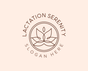 Meditation Lotus Flower logo design