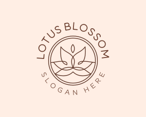 Meditation Lotus Flower logo design