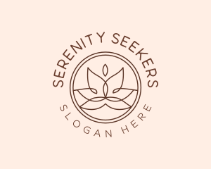 Meditation Lotus Flower logo design