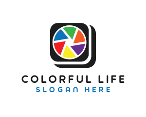 Colorful Camera App logo design