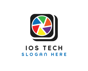 Colorful Camera App logo design