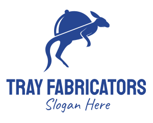 Blue Cloche Kangaroo logo design