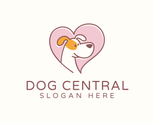 Heart Pet Dog logo design