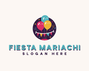 Balloon Festival Streamers logo design