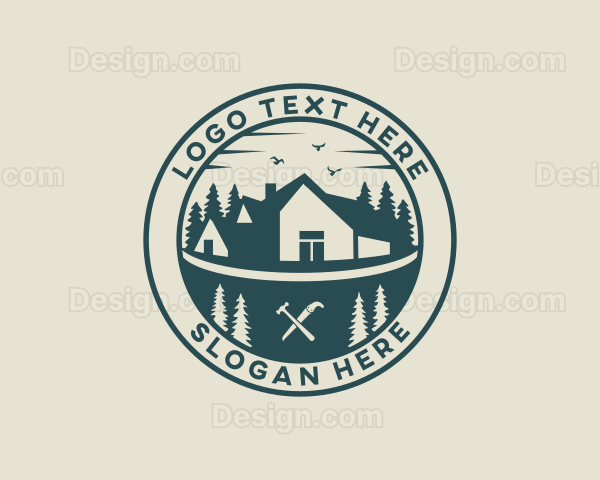 House Roofing Renovation Logo