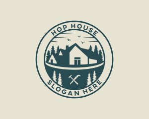 House Roofing Renovation logo design