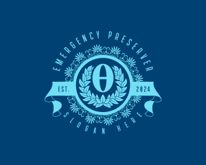 Premium Greek Theta logo design