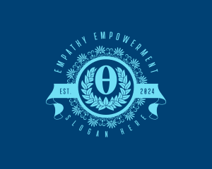 Premium Greek Theta logo design