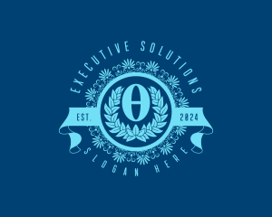 Premium Greek Theta logo design