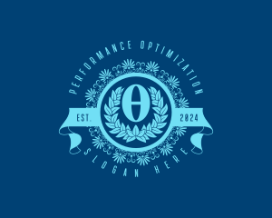 Premium Greek Theta logo design