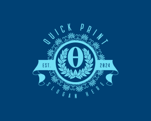 Premium Greek Theta logo design