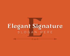 Stylish Elegant Brand logo design