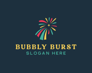 Colorful Fireworks Burst logo design