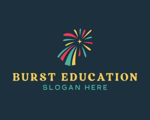 Colorful Fireworks Burst logo