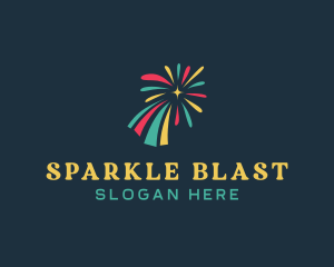 Colorful Fireworks Burst logo