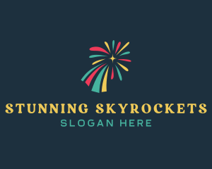 Colorful Fireworks Burst logo