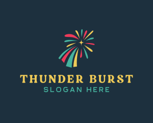 Colorful Fireworks Burst logo design