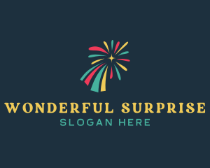 Colorful Fireworks Burst logo design