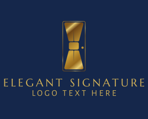 Elegant Bowtie Door logo design