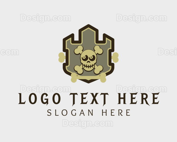 Skull Pirate Crest Logo