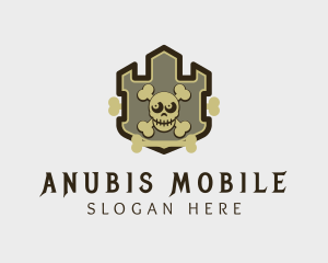 Skull Pirate Crest logo design