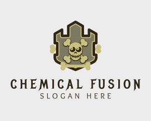 Skull Pirate Crest logo design